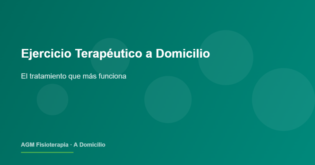 Ejercicio terapéutico a domicilio: el tratamiento que más funciona en fisioterapia